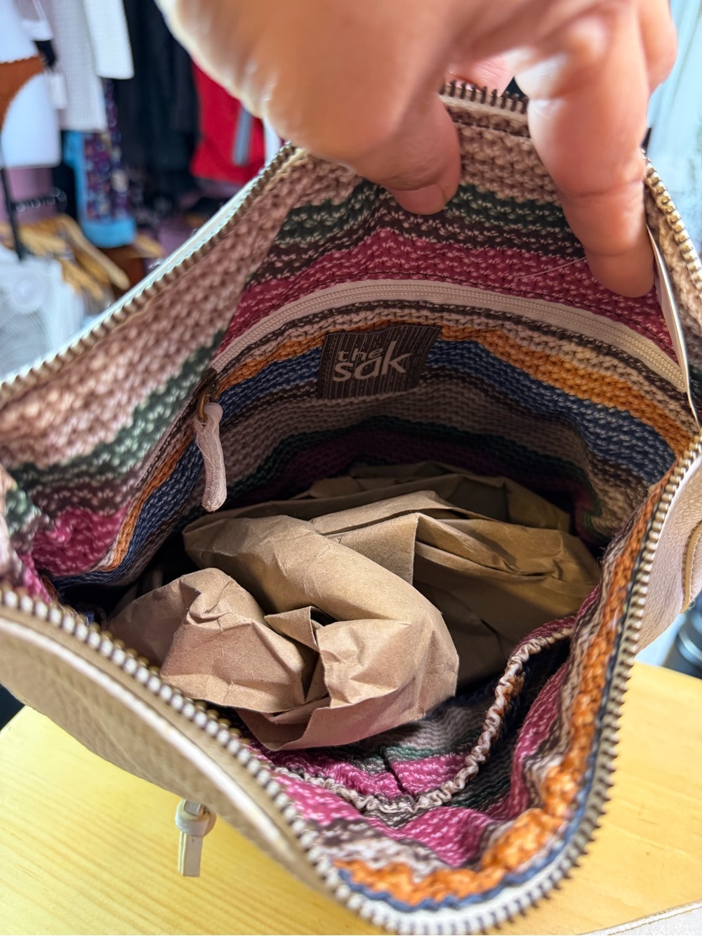 The Sak Cream Crossbody Bag – Soft Leather Everyday Sling - Picture 11 of 16